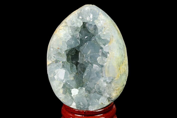 Crystal Filled Celestine (Celestite) Egg Geode - Madagascar #172678